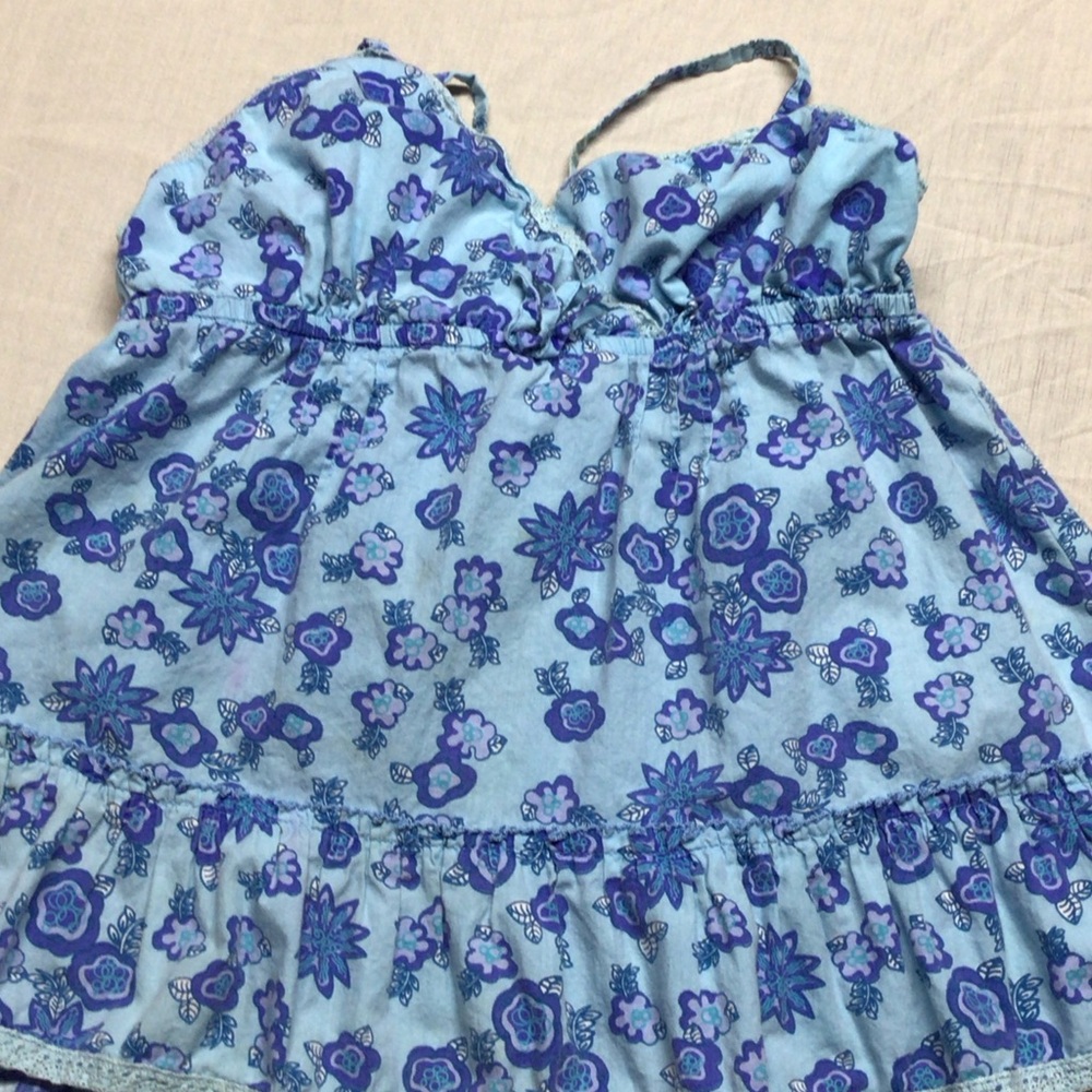 Steve & Barry's Blue Floral Kids Blouse